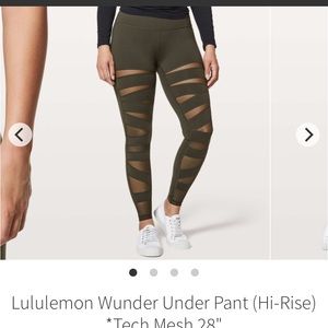 Lululemon Wunder Under Pant Hi-Rise Tech Mesh 28